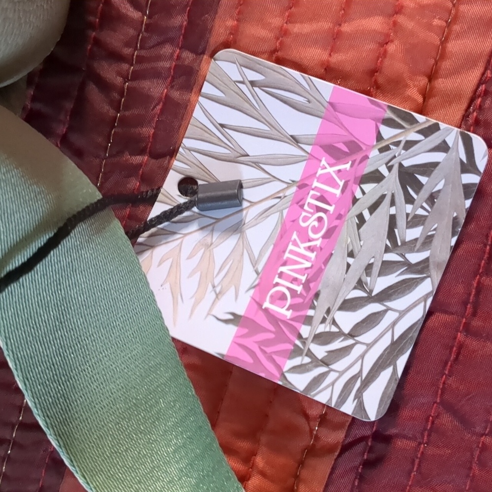 PINK STIX* sage green vegan crossbody adj. strap, dust bag zip top, 2 inside pkt - Picture 8 of 13